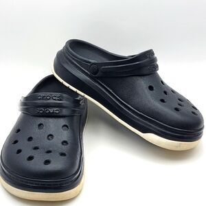 CROCS‎ Black & White Crocband Clog SIZE W-9; M-7. #1517